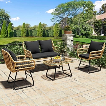 YITAHOME Stylish 4-Piece Patio Furniture Set for Outdoor Living