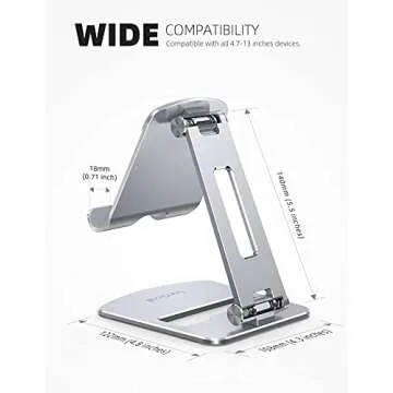 Lamicall Adjustable Tablet Stand for Home and Travel