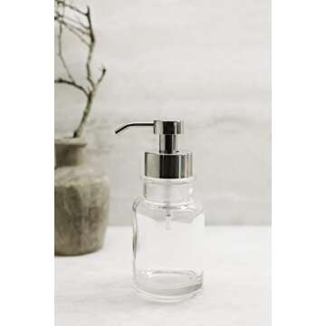 Rail19 Clara Foaming Soap Dispenser Pump Bottle - Foam & Liquid Hand Soap for Bathroom Vanity Counte...