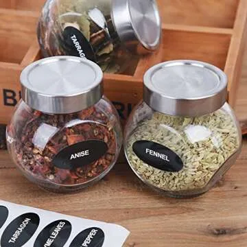 200 Printed Spice Labels for Easy Kitchen Organization