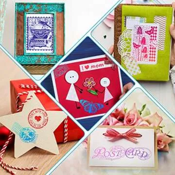 Yinder 7 Pcs Vintage Rubber Clear Stamps Set 4 Sheet Transparent Postage Silicone Stamps 3 Pcs Acrylic Stamp Block Tools with Grid Lines Rubber Craft Supplies for DIY Scrapbooking Journaling