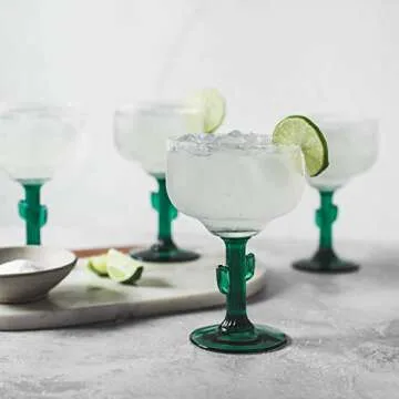 Libbey Cactus Margarita Glasses Set for Fun Gatherings