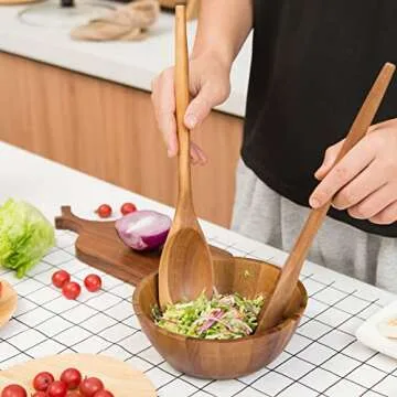 MornHalo Premium Acacia Wooden Cooking Spoons set