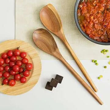 MornHalo Premium Acacia Wooden Cooking Spoons set