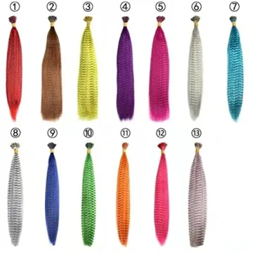 XIAO TAO ZI Synthetic Rainbow Feather Hair Extensions Kit