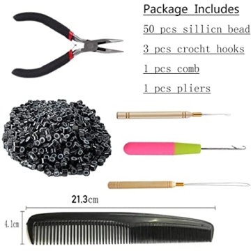 XIAO TAO ZI Synthetic Rainbow Feather Hair Extensions Kit