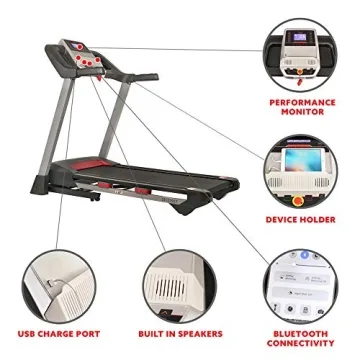 Compact Folding Treadmill with Incline and Bluetooth