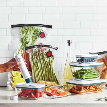 Zwilling Fresh and Save La Mer, Vacuum Food Storage Set, 16-piece, White with Sea-blue accents