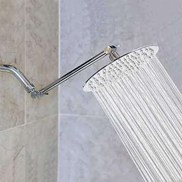NearMoon High Pressure Rain Shower Head with Adjustable Arm