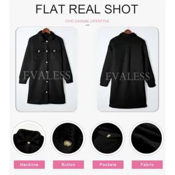 Cozy EVALESS Fuzzy Fleece Jackets for Women Fashion