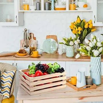 ZENFUN Wooden Nesting Crates - Farmhouse Storage Set