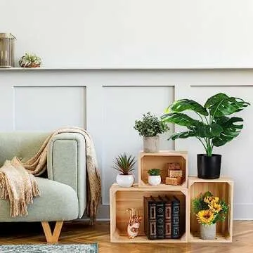 ZENFUN Wooden Nesting Crates - Farmhouse Storage Set