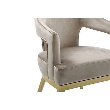 Iconic Home Gourdon Accent Chair in Luxurious Velvet
