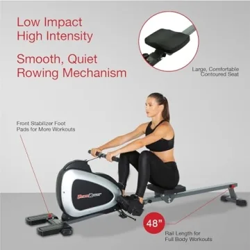 Fitness Reality Magnetic Rowing Machine with Bluetooth Features