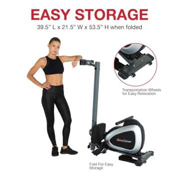 Fitness Reality Magnetic Rowing Machine with Bluetooth Features