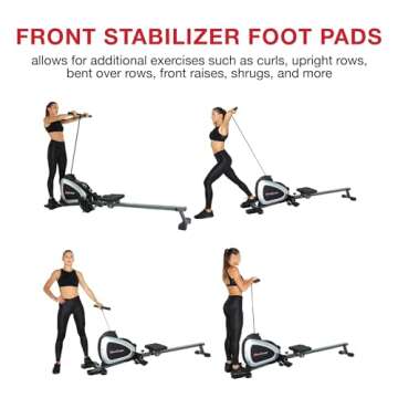 Fitness Reality Magnetic Rowing Machine with Bluetooth Features