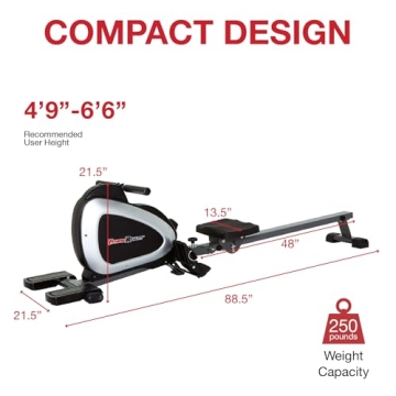 Fitness Reality Magnetic Rowing Machine with Bluetooth Features