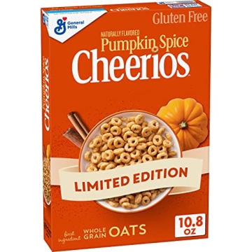 Pumpkin Spice Cheerios - Gluten-Free Autumn Breakfast Cereal 10.8oz