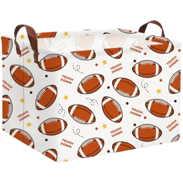 HIYAGON Football Basket - Durable Kids Storage Organizer & Toy Box