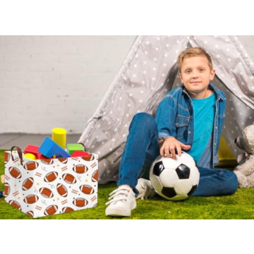 HIYAGON Football Basket Kids Storage Organizer Durable