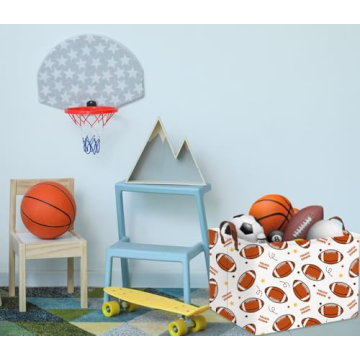 HIYAGON Football Basket Kids Storage Organizer Durable