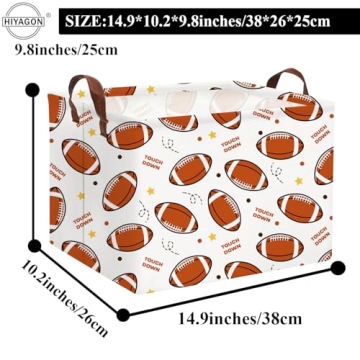 HIYAGON Football Basket Kids Storage Organizer Durable