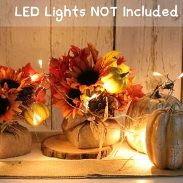 FestalMart Fall Decor - Fall Decorations for Home-2PCS Artificial Pumpkin Sunflower and Maple Leaf Berry Pine Cone Bouquet for Thanksgiving Harvest Autumn Tabletop Home Kitchen Decor