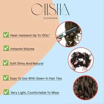 CAISHA Big Hairpiece Scrunchy Updo for Effortless Style