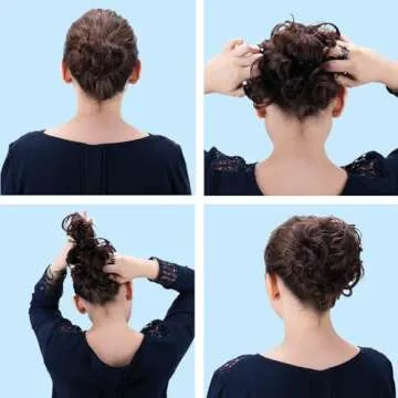 CAISHA Big Hairpiece Scrunchy Updo for Effortless Style