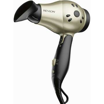 REVLON 1875W Compact Folding Handle Hair Dryer for Travel, Lightweight & Powerful