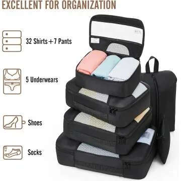 Veken Packing Cubes - Travel Organizers in 4 Sizes