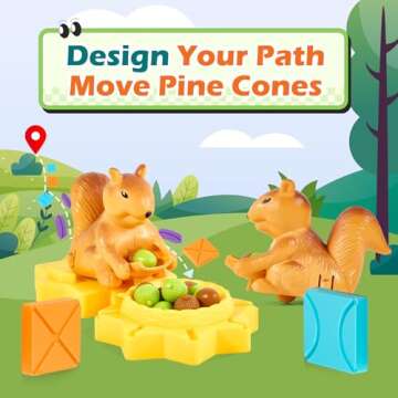 Airkid STEM Board Games Kids Brain Teasers Toys,Road Builder Logic Puzzle Games,Montessori Educational Learning Toys Birthday Gifts for Age 4-8 Year Old