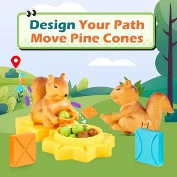 Airkid STEM Board Games Kids Brain Teasers Toys,Road Builder Logic Puzzle Games,Montessori Educational Learning Toys Birthday Gifts for Age 4-8 Year Old