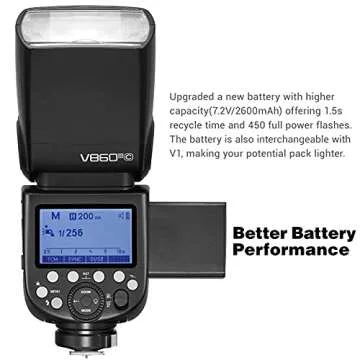 Godox V860III-N Flash for Nikon Camera Flash Speedlite Speedlight 7.2V/2600mAh Li-ion Battery, 2.4G Wireless HSS 1/8000 1.5s Recycle Time 10 Levels LED Modeling Light for Nikon (Upgraded V860II-N)