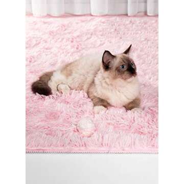 Veken Fluffy Shag Area Rug - Plush & Machine Washable