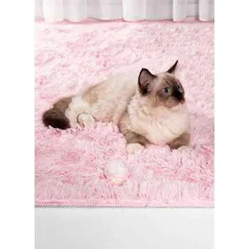 Veken Fluffy Shag Area Rug - Plush & Machine Washable