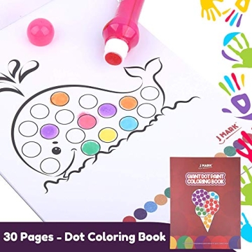 J MARK Jumbo Dot Markers with Educational Book for Kids