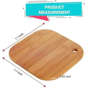 Home Mini Cutting Board Small Fruit Cutting Board Solid Bamboo Wood Board for Baby Infant dormitoryＩSet of 2