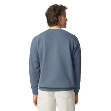 Comfort Colors Adult Crewneck Sweatshirt, Style G1566, Blue Jean, Large