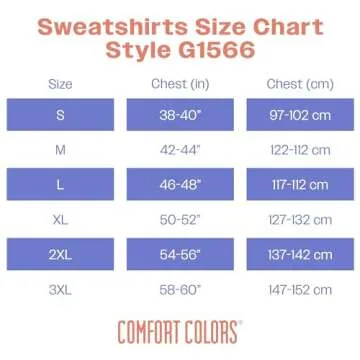 Comfort Colors Adult Crewneck Sweatshirt, Style G1566, Blue Jean, Large