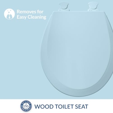 Bemis 500EC464 Dresden Blue Toilet Seat Easy Clean Durable
