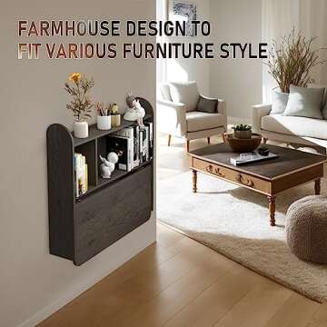 Bixiaomei Foldable Wall Mounted Desk for Small Spaces