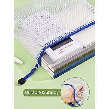 JARLINK 20 Pack Colorful Waterproof Zipper Document Pouches