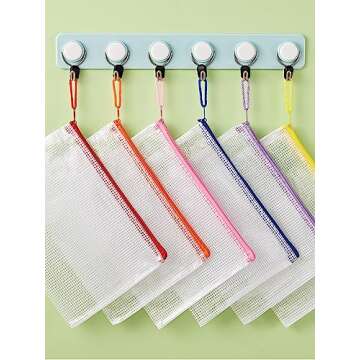 JARLINK 20 Pack Colorful Waterproof Zipper Document Pouches