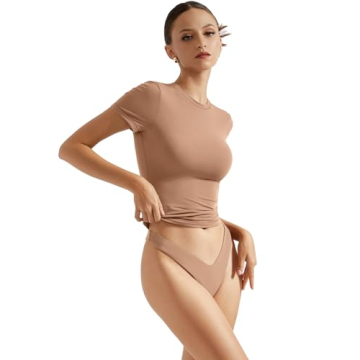 SUUKSESS Women Double Lined Fitted Basic Tee Shirts