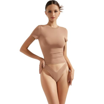 SUUKSESS Women Double Lined Fitted Basic Tee Shirts