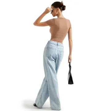 SUUKSESS Women Double Lined Fitted Basic Tee Shirts