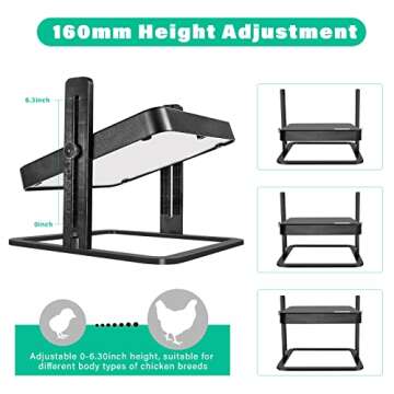 Freleca Brooder Heater for Chicks, Chick Brooder Heating Plate Poultry Coop Heater Chicks Warmer 10”x 10”Adjustable Height Brooding Heater 18 Watts