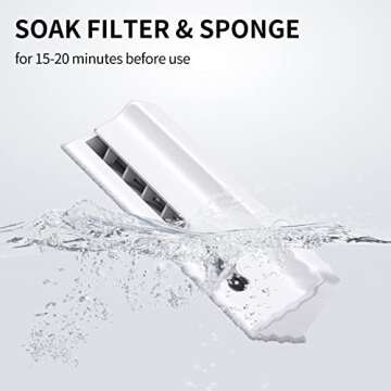 uahpet Stainless Steel Cat Water Fountain Replacement Filters 6 Pack with 8 Filter Sponges (water dispenser is not included), Compatible with uahpet Stainless Steel Pet Fountain (basic version)