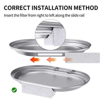 uahpet Stainless Steel Cat Water Fountain Replacement Filters 6 Pack with 8 Filter Sponges (water dispenser is not included), Compatible with uahpet Stainless Steel Pet Fountain (basic version)